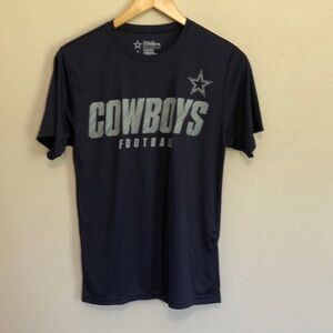 DALLAS Cowboys Authentic Size S‎ Navy Polyester Crew Neck Tee